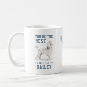 Taza De Café Papá de perro caniche lindo Ilustración y foto