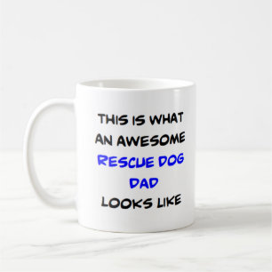 Taza De Café papá de perro de rescate, impresionante
