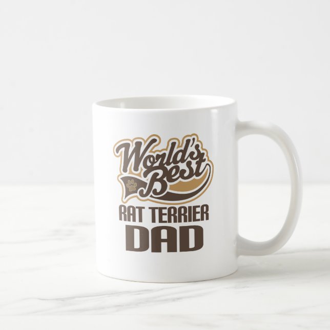 Taza De Café Papá de Terrier de rata (mundos mejores) (Derecha)
