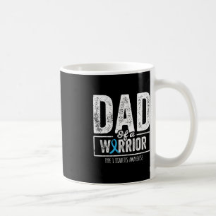 Taza De Café Papá De Un Guerrero Tipo 1 Cinta De Sensibilizació