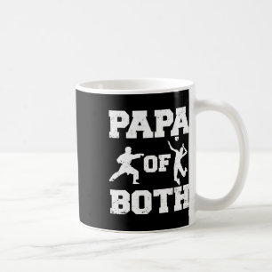 Taza De Café Papá De Voleibol Gracioso Y Papá Karate