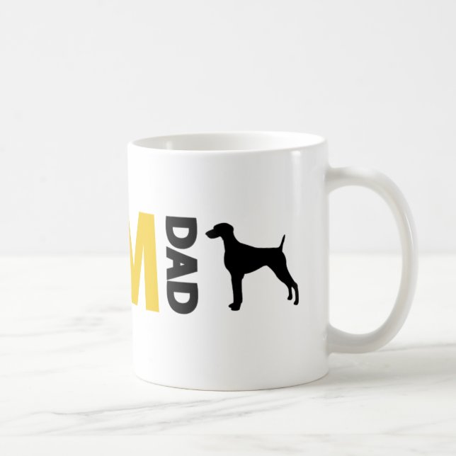 Taza De Café Papá de Weimaraner (Derecha)