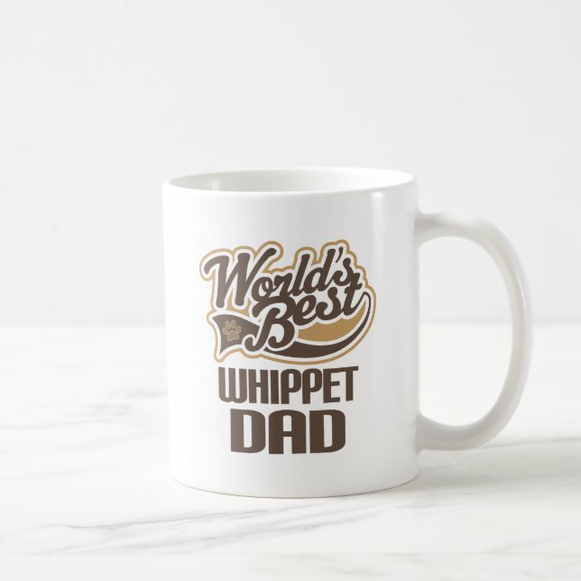 Taza De Café Papá de Whippet (mundos mejores) (Derecha)