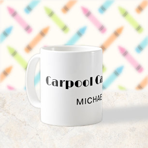 Taza De Café Papa del Carpool de Regreso a la Escuela