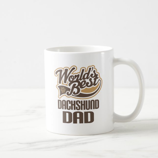 Taza De Café Papá del Dachshund (mundos mejores) (Derecha)