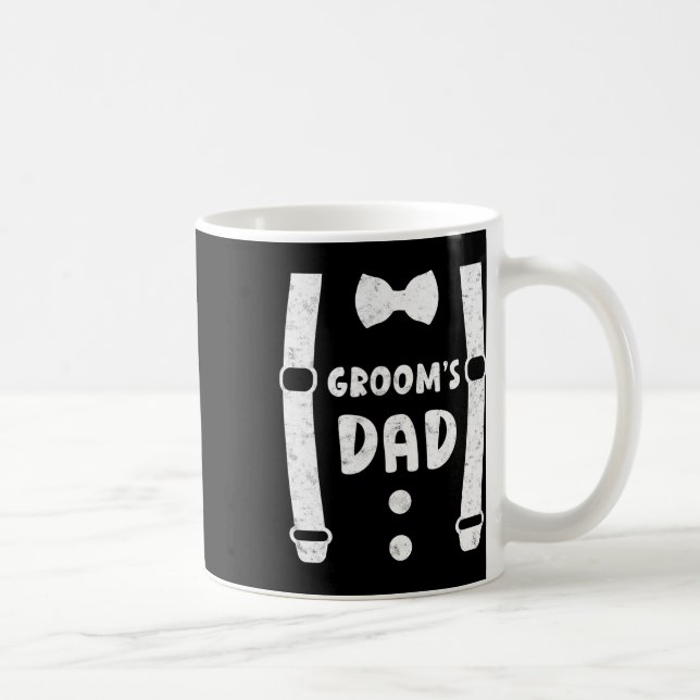 Taza De Café Papa del novio padre del novio camiseta divertida  (Derecha)