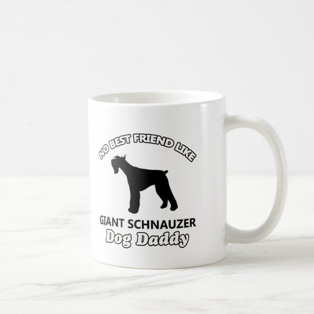 Taza De Café Papá del perro del Schnauzer gigante (Derecha)