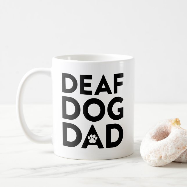 Taza De Café Papá del perro sordo (Con donut)