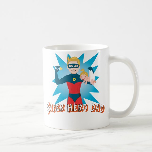 Taza De Café Papá del superhéroe (Derecha)