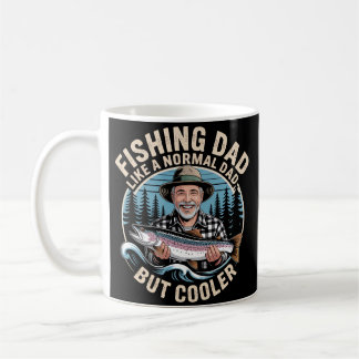 Taza De Café Papá Divertido de la Pesca Angler Vintage Día del