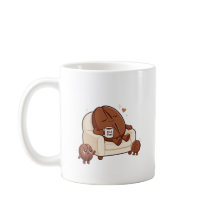 Papa durmiendo frijol de café lindo