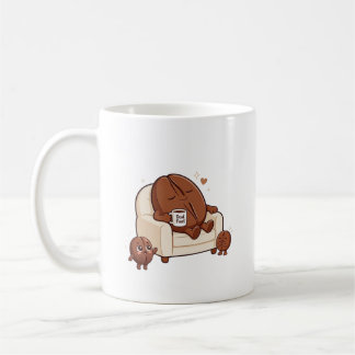 Taza De Café Papa durmiendo frijol de café lindo