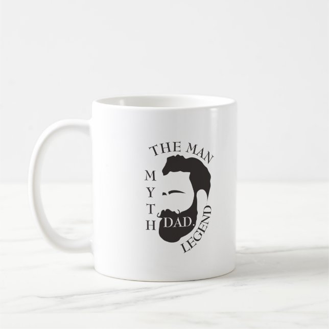 Taza De Café Papá el hombre, el mito, el texto de la leyenda ne (Izquierda)