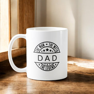 Taza De Café Papá El Hombre El Mito La Leyenda