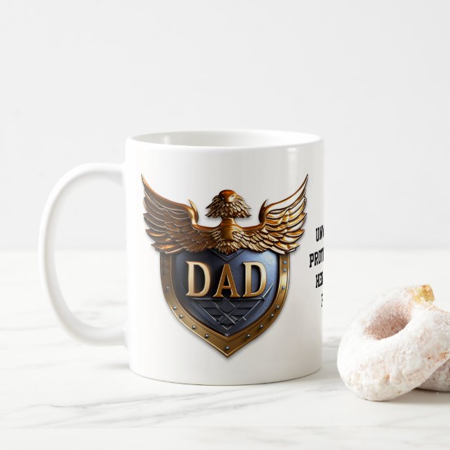 Taza De Café Papá, el inquebrantable Día del Protector y los Pa (Con donut)