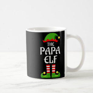 Taza De Café Papa Elfo Grupo Familiar de Navidad Pareja Papá
