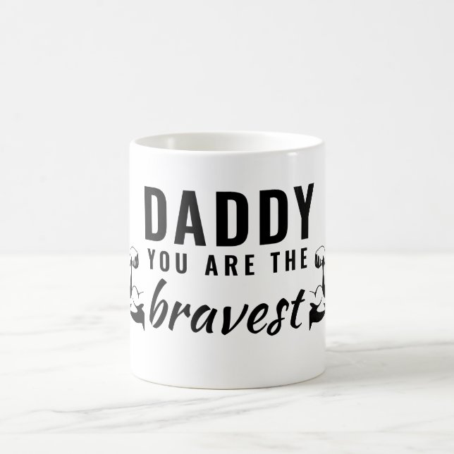 Taza De Café Papá, eres el Día del Padre más Valiente (Centro)