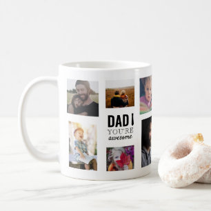 Taza De Café Papá, eres genial personalizado de Multi-Photo Col