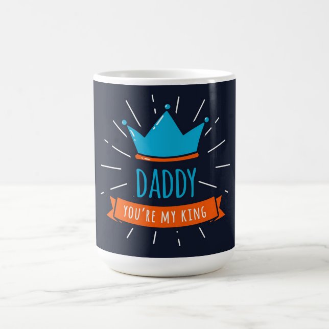 Taza De Café Papá, eres mi rey (Centro)