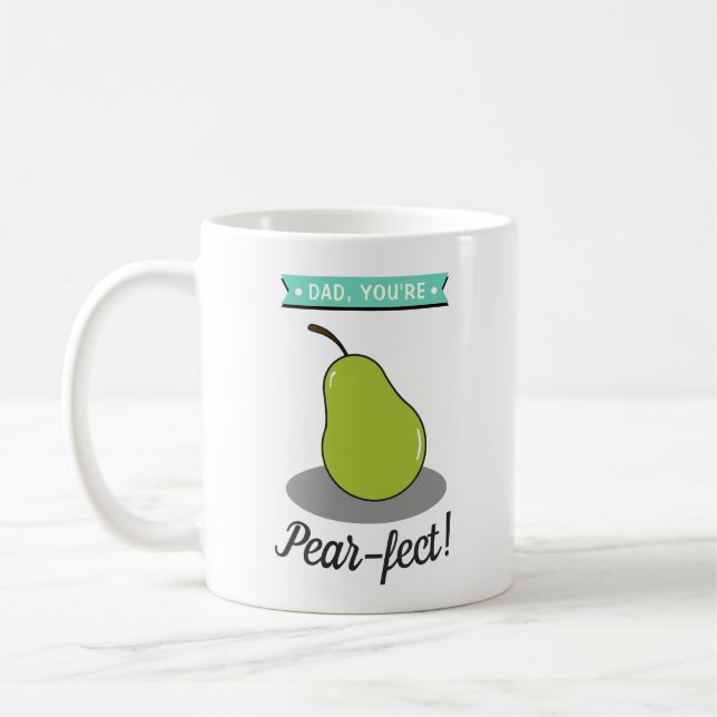 Taza De Café Papá, eres Pear-fecto! El día del padre del miedo  (Izquierda)
