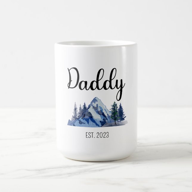 Taza De Café Papá Est 2023, Mamá Y Papá Mugs, Padres Mugs (Centro)