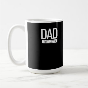Taza De Café Papá Est. 2024 Esposa embarazada Día de los hombre