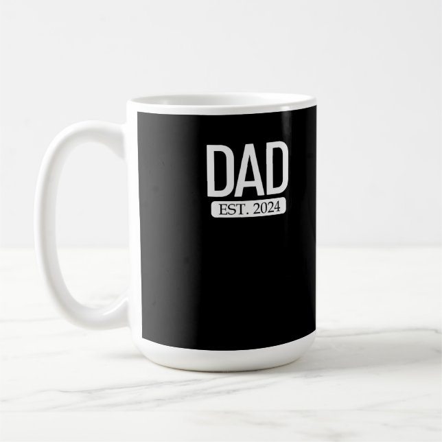 Taza De Café Papá Est. 2024 Esposa embarazada Día de los hombre (Izquierda)