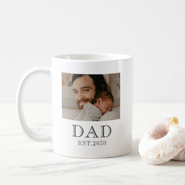 Taza De Café Papá Establecido 2 Foto (Con donut)