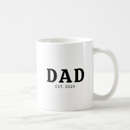 Taza De Café Papá Establecido En Blanco Y Negro En Negrita