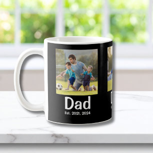 Taza De Café Papá Establecido Foto en Negro 3