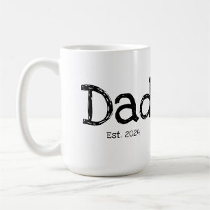 Taza De Café Papá Establecido Negro Blanco Audaz