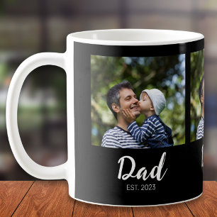 Taza De Café Papá Estableció Escritura Negra 3 Foto