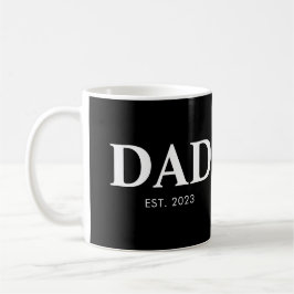 Taza De Café Papá Estableció Texto Simple Año Mínimo