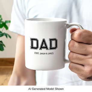 Taza De Café Papá Estableció Tipografía Universitaria Moderna y