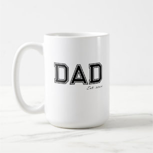 Taza De Café "Papá" "Esté 20xx" Regalo de cumpleaños del Día de