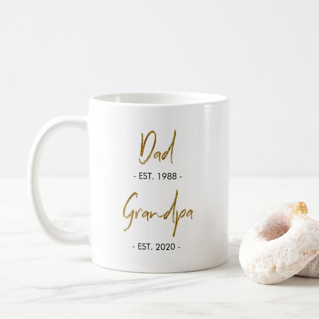 Taza De Café Papá Este. al abuelo Est.Café Mug (Con donut)