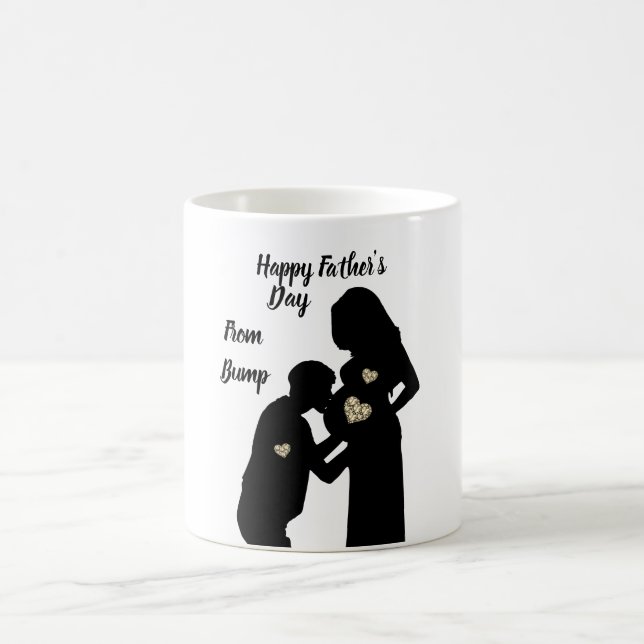 Taza De Café Papá feliz del día de padre del topetón (Centro)