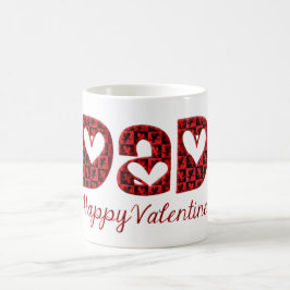 Taza De Café Papá Feliz Valentín Cute Tipografía Cupido