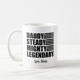 Taza De Café Papá Firme Poderoso Legendario Personalizado