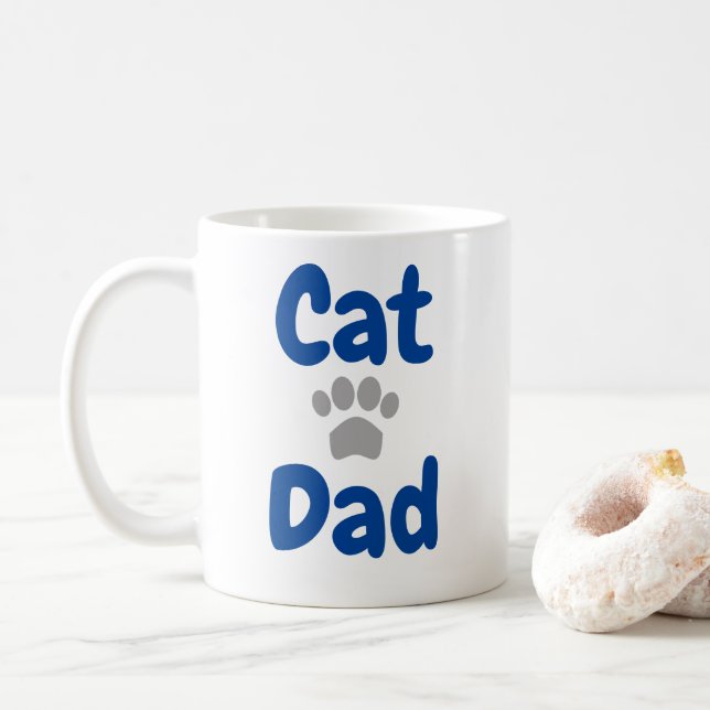 Taza De Café Papá gato (Con donut)