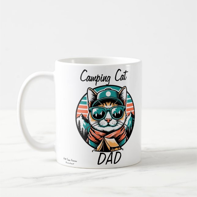 Taza De Café Papá gato del camping (Izquierda)
