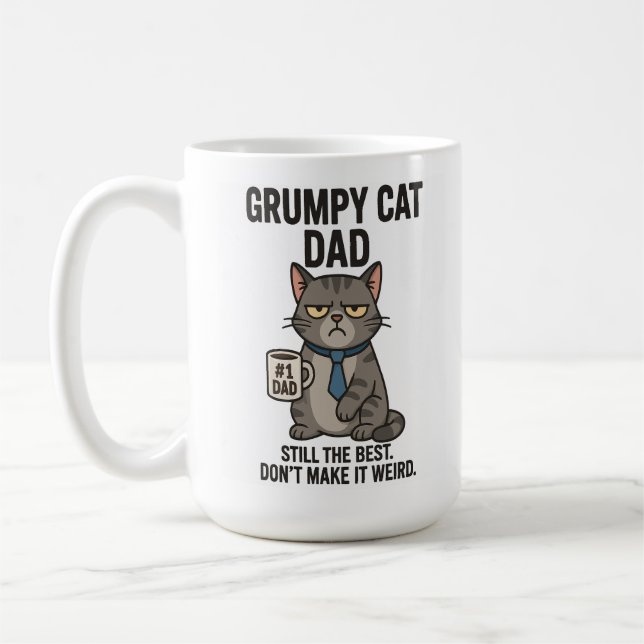 Taza De Café Papá Gato Gruñón - Aún es el mejor (Izquierda)