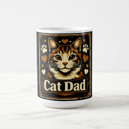 Taza De Café Papá Gato – Humor de Padre Felino Orgulloso Amor