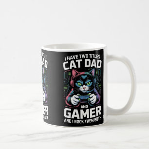 Taza De Café Papá Gato Jugador Divertido Padre Jugador Tengo Do