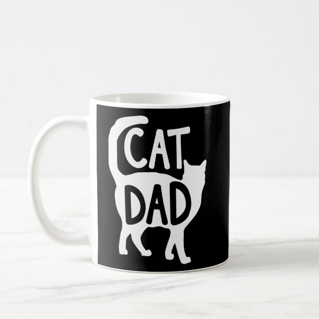 Taza De Café Papá Gato Papá Papá Papá Papá Noel Hombres del Día (Izquierda)