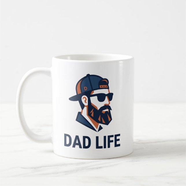 Taza De Café Papá genial con gafas de sol de gorra (Izquierda)
