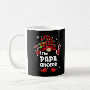 Taza De Café Papa Gnome Buffalo Plaid Navidad Árbol Familia Xma
