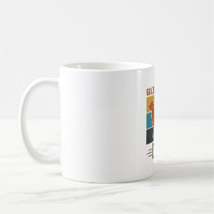 Taza De Café Papá Golden Retriever Amante de Perros Vintage Dis
