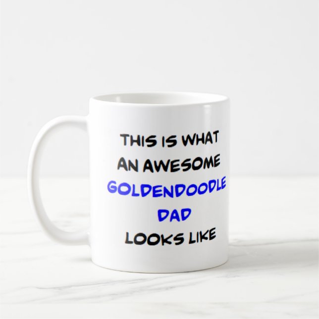 Taza De Café papá goldendoodle, impresionante (Izquierda)
