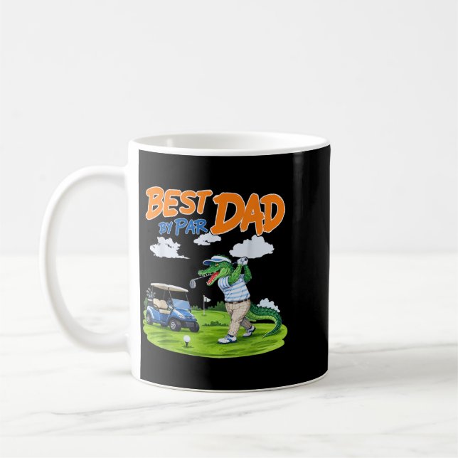 Taza De Café Papá Golf Gator Cocodrilo Papá (Izquierda)